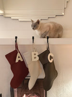 Load image into Gallery viewer, The Sensible Stocking - with wool felt initial
