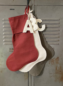 The Sensible Stocking - with wool felt initial